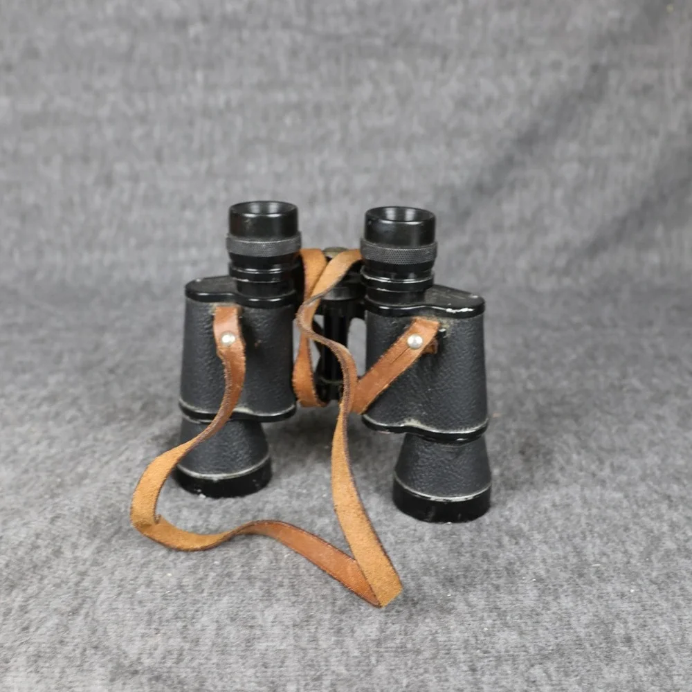 Vintage Orient 7x35 Binoculars Central Focusing Coated Lens Black Tokyo Japan